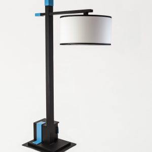 Live Anywhere Moderne Short Floor Lamp - with blue accents